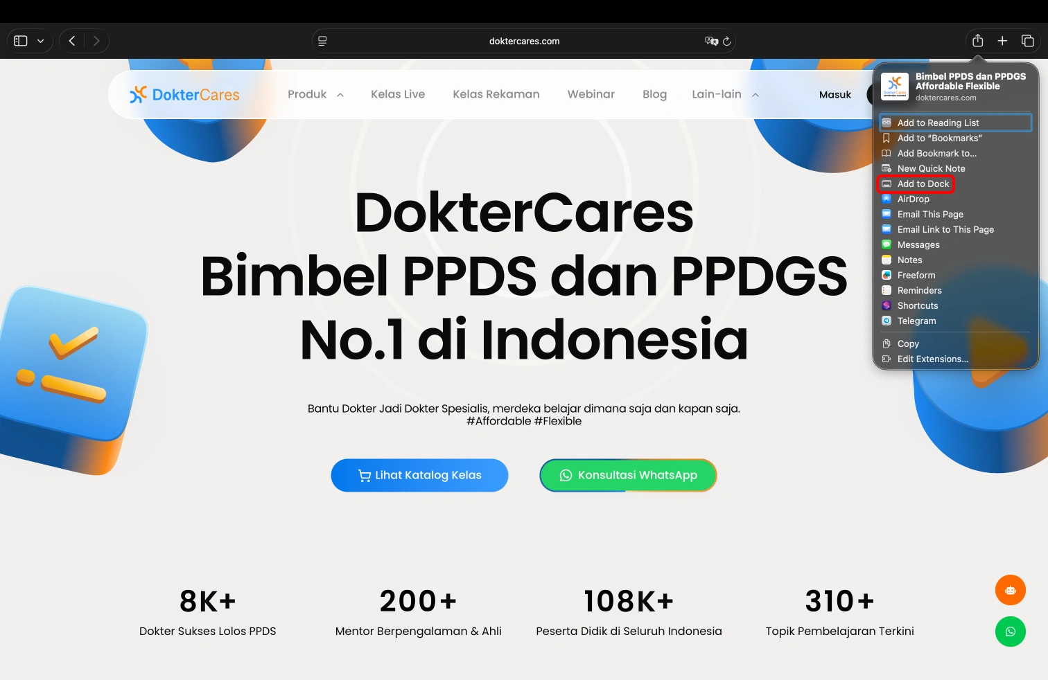 Tekan Tombol Share MacBook
